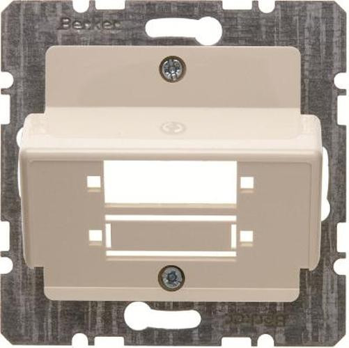 Berker 148002 Zentralplatte für LWL-Kupplungen Duplex SC Zentralplattensystem Weiß, Glänzend