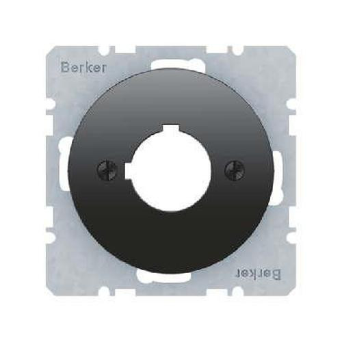 Berker 14322045 Zentralplatte für Melde- und Befehlsgerät Ø 22,5 mm Schwarz, Glänzend