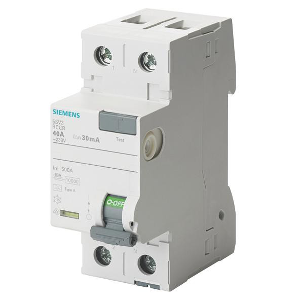 Siemens 5SV3314-6 Fi-Schutzschalter 40A 2-Polig 0,03A