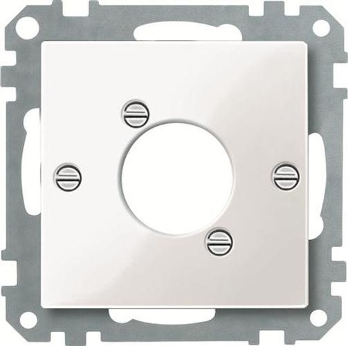 Merten 468019 Zentralplatte für Audio-Steckverbinder XLR Polarweiß-Glänzend