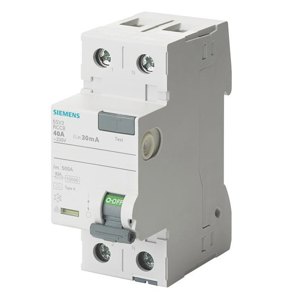 Siemens 5SV3312-6 Fi-Schutzschalter 25A 2-Polig 0,03A