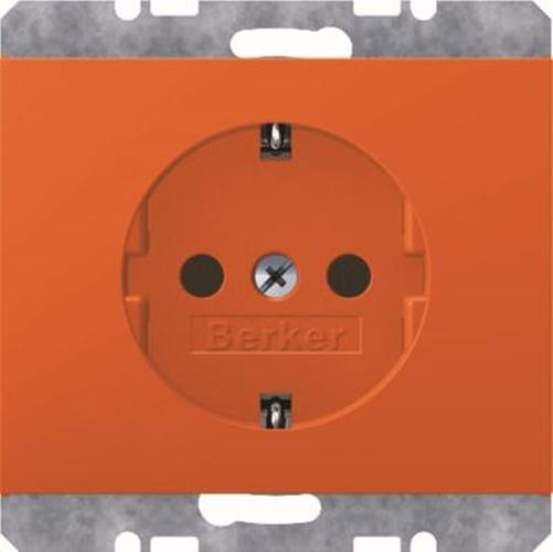Berker 47157014 Steckdose SCHUKO mit Steckklemmen K.1 K,5 Orange Glänzend