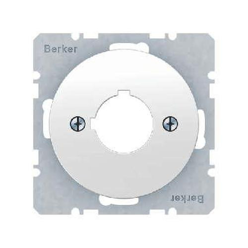 Berker 14322089 Zentralplatte für Melde- und Befehlsgerät Ø 22,5 mm Polarweiß, Glänzend