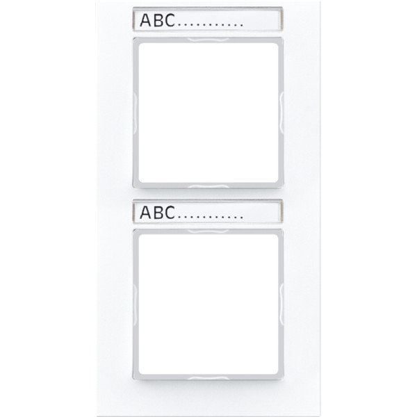 JUNG AC582BFNAWW Rahmen mit Schriftfeld 2-Fach Alpinweiß
