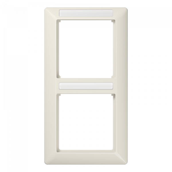JUNG AS582BFINA Rahmen 2-Fach mit Fenster für Beschriftungsfeldträger Cremeweiß