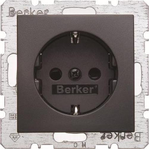 Berker 47231606 Steckdose SCHUKO mit erhöhtem Berührungsschutz B.3/B.7 Anthrazit, Matt