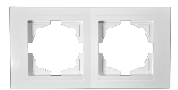 Moderna 2-Fach Abdeckrahmen Alpinweiß
