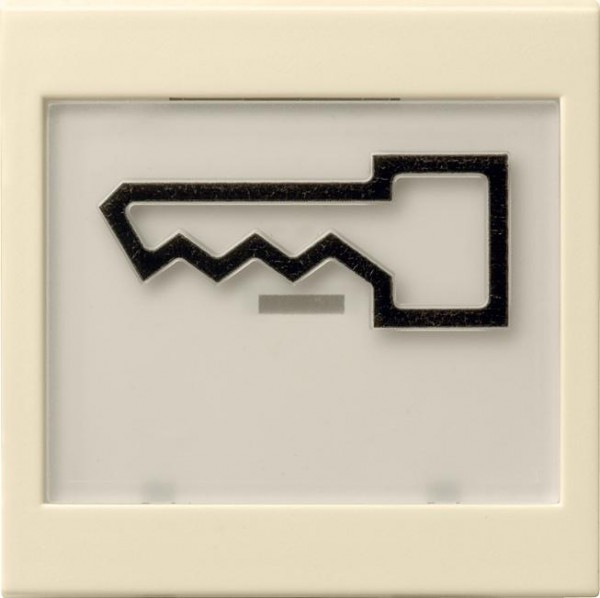 GIRA 021801 Wippe mit abtastbaren Symbol "Schlüssel" und großem Beschriftungsfeld Cremeweiß-Glänzend