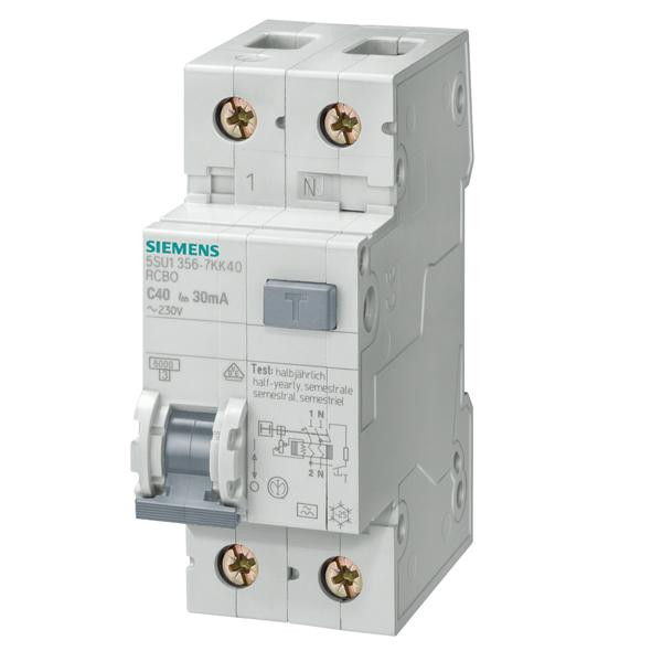 Siemens 5SU1356-6KK16 FI/LS-Schalter B16A 1+N-Polig 0,03A