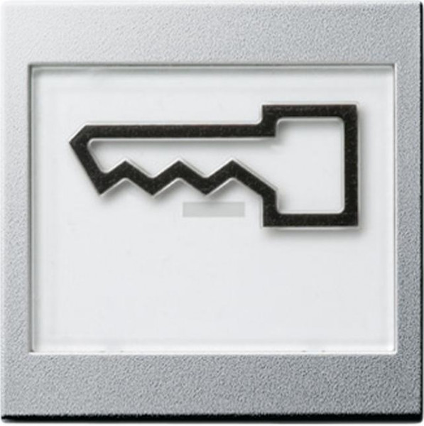 GIRA 021826 Wippe mit abtastbaren Symbol "Schlüssel" und großem Beschriftungsfeld Farbe-Alu