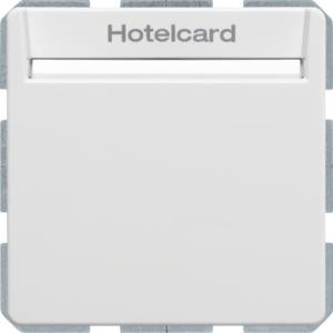 Berker 16406099 Relais-Schalter mit Zentralstück für Hotelcard Berker Q.1/Q.3 Polarweiß Samt