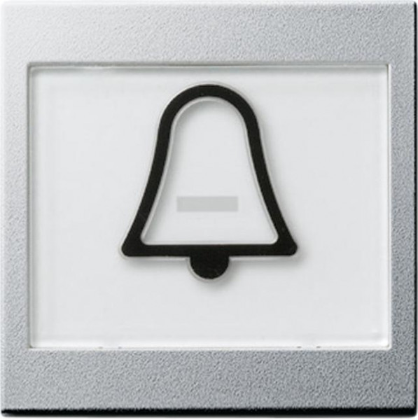 GIRA 021726 Wippe mit abtastbaren Symbol "Klingel" und großem Beschriftungsfeld Farbe-Alu