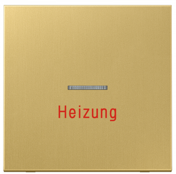 JUNG ME2990HC Kontroll-Wippe mit Aufschrift "Heizung" Messing-Classic