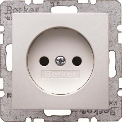 Berker 6167038989 Steckdose ohne Schutzkontakt S.1/B.3/B.7 Polarweiß, Glänzend