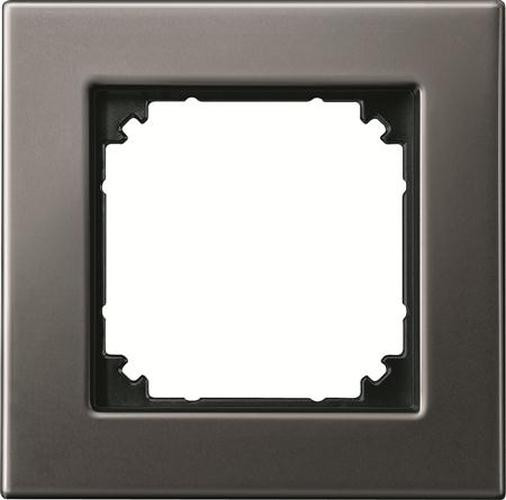 Merten 475114 Rahmen 1-Fach M-Plan-Metall Rhodiumgrau