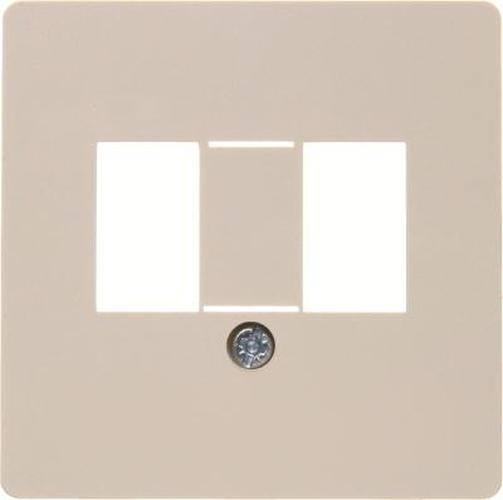 Berker 145802 Zentralplatte mit TAE Ausschnitt Zentralplattensystem Weiß, Glänzend