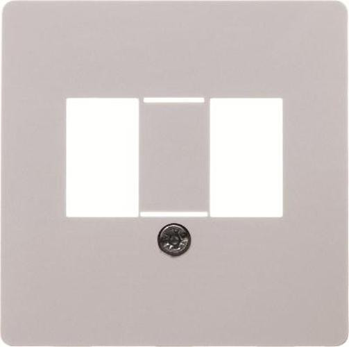 Berker 145809 Zentralplatte mit TAE Ausschnitt Zentralplattensystem Polarweiß, Glänzend