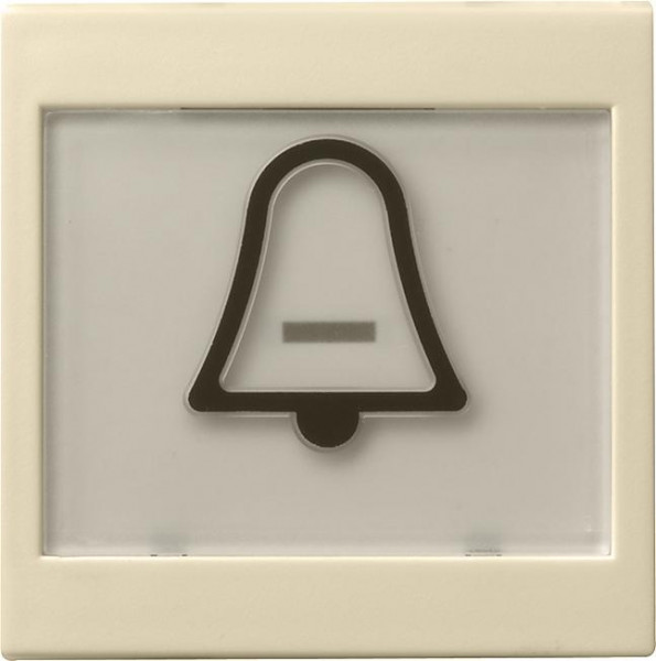 GIRA 021701 Wippe mit abtastbaren Symbol "Klingel" und großem Beschriftungsfeld Cremeweiß-Glänzend