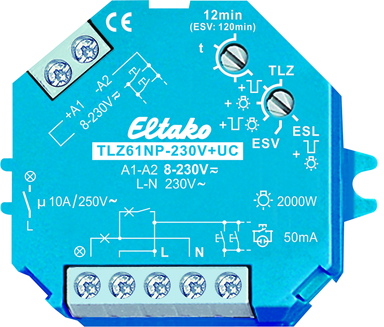 Eltako TLZ61NP-230V + UC Treppenlicht-Zeitschalter Treppenhausautomat