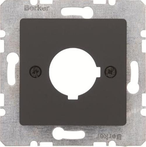 Berker 14321606 Zentralplatte für Melde- und Befehlsgerät Ø 22,5 mm Anthrazit Matt/Samt