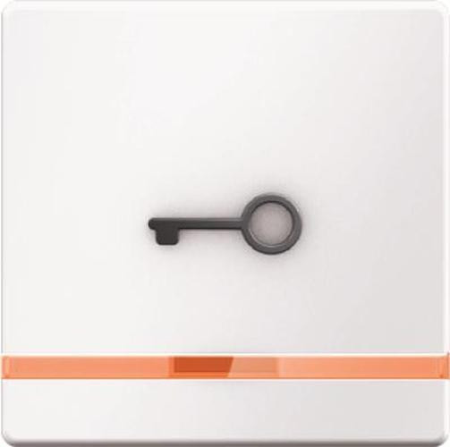 Berker 16516069 Wippe mit oranger Linse und abtastbarem Symbol Tür Q.1/Q.3 Polarweiß, Samt