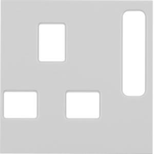 Berker 3313078982 Zentralstück für Steckdosen, British Standard abschaltbar S.1 Weiß, Glänzend